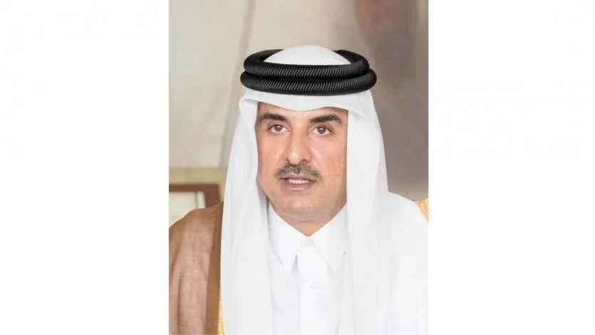 القرضاوي في ضيافة سمو أمير قطر