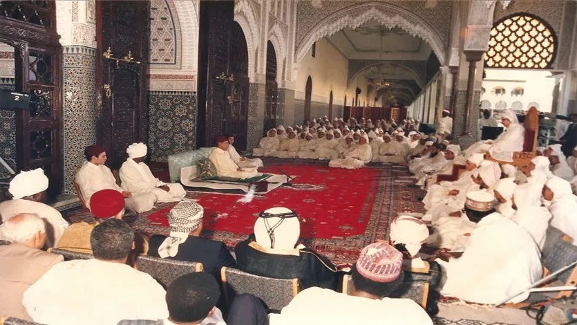(145) زيارة المغرب والمشاركة بدرس من الدروس الحسنية